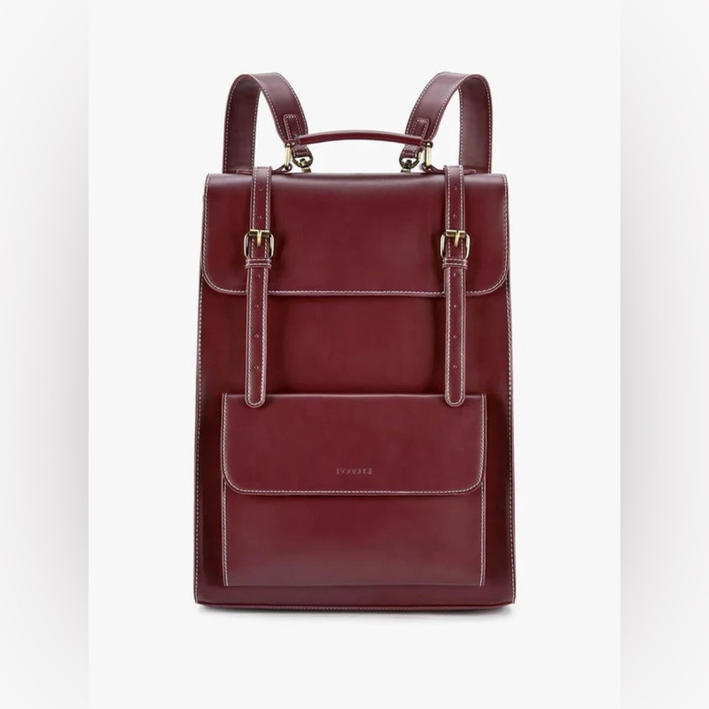Sophisticated Brown Leather Women's Backpack